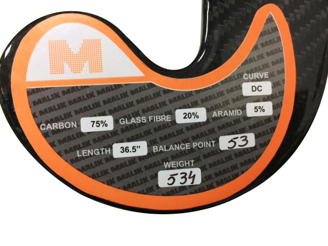 Field Hockey Sticks Details Label 1 Naranja