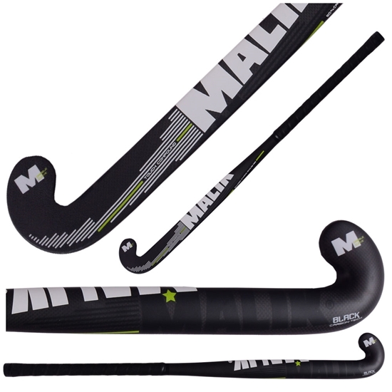 Picture of Field Hockey Stick Carbon-Tech Black Outdoor Dribble Curve - 50% Composite Carbon - 5% Aramid - 45%  Fiberglass