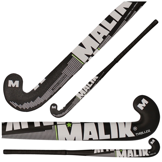 Picture of Field Hockey Stick Carbon Fiber THRILLER Outdoor Dribble Curve - 20% Composite Carbon - 5% Aramid - 75% fiber Glass - Malik