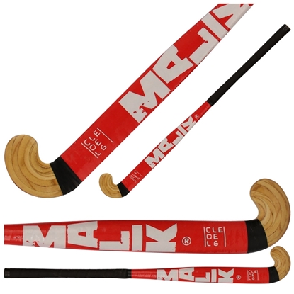 Picture of Field Hockey Stick College Red Outdoor Wood Multi Curve - Head Shape: Classic 30 & 34 Inch