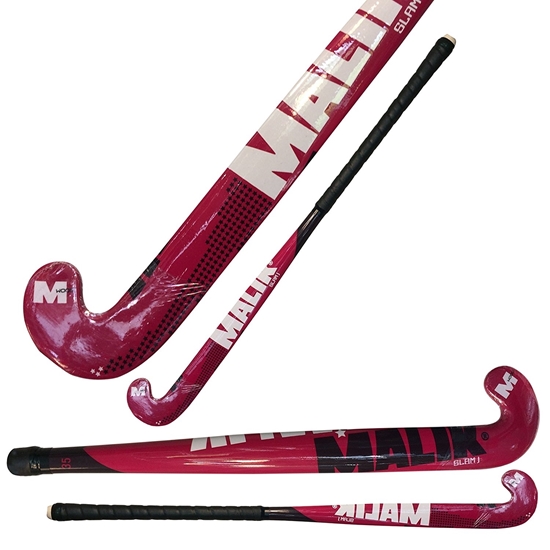 Picture of Field Hockey Stick Slam J Pink, White, Aqua Outdoor Wood Multi Curve - Quality: Pluto J, Head Shape: J Turn