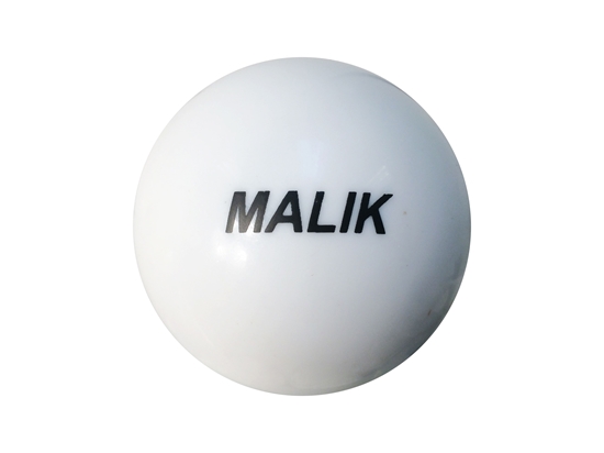 White Smooth Malik Field Hockey Ball Front