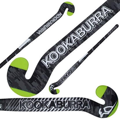 MALIK Field Hockey Stick Platinum Carbon-tech90% Carbon Black/Silver,37.5" 