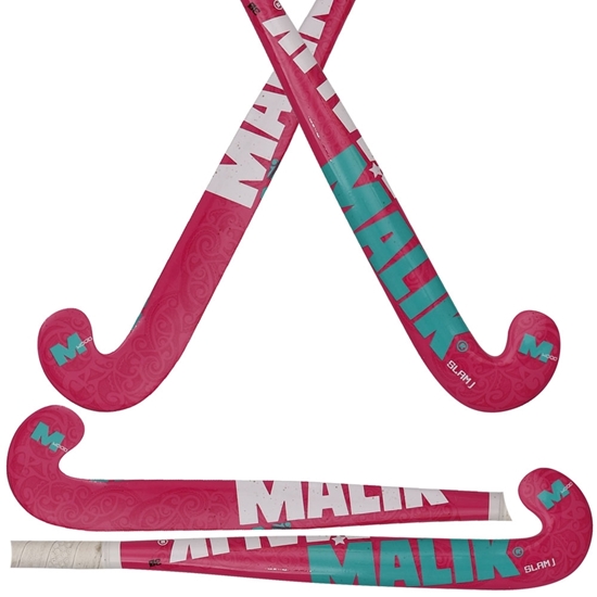 Picture of Field Hockey Stick Slam J Pink, Indoor Wood Multi Curve - Quality: PLUTO J, Head Shape: J Turn