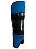 Picture of Field Hockey Insertable Covers with Straps Carbon Shin Guards Reflex Color Blue Available Sizes Small, Medium & Large