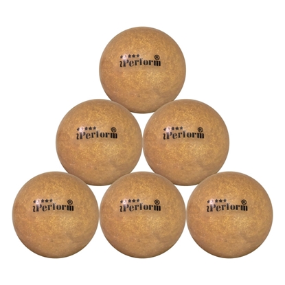 Picture of Field Hockey Ball Shiny Golden Indoor Smooth Six Pack