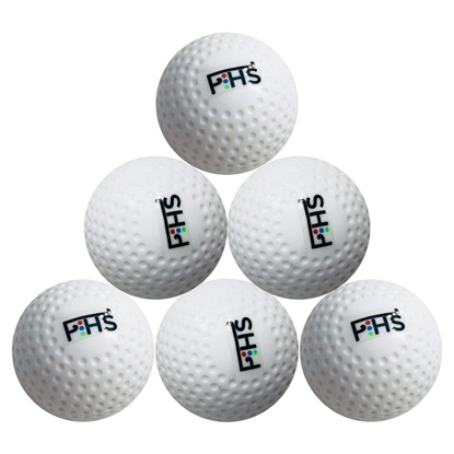 Picture of White Dimpled Field Hockey Ball for Training or Match Six Pack